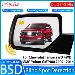 Car Blind Spot Detection System BSD Sensor Drive Rear Mirror Monitoring for Chevrolet Tahoe 2WD 4WD GMC Yukon GMT900 2007~2014