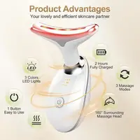 3 in 1 Face and Neck Massager Portable Micro Current Facial Beauty Device with Smart Vibration Skin Care Tool for Neck Firming 2