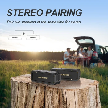 BOGASING M4 Bluetooth Speaker 40W Wireless Bluetooth 5.0 Speaker Extended Bass Outdoor IPX7 Waterproof Portable Speaker With Mic 5
