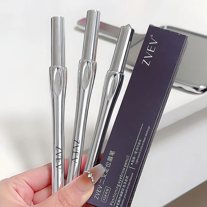 Ultra-fine 2 Point Silver Eyebrow Pen Liquid Wild Eyebrow Tattoo Waterproof 2 Fork Silkworm Brow Pen Easy To Grip Eye Makeup 4