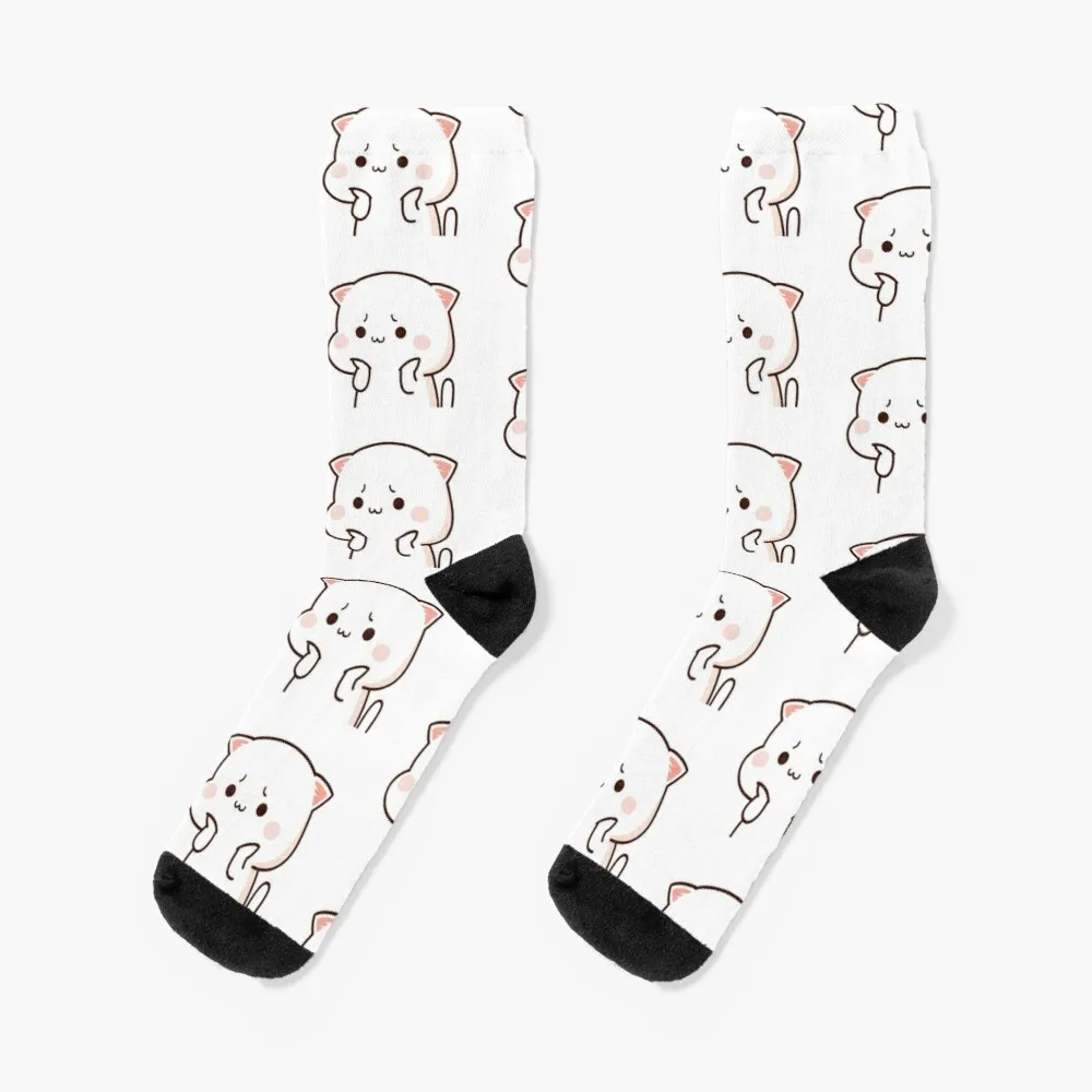 CUTE PEACH CAT Socks Sports Stockings Man