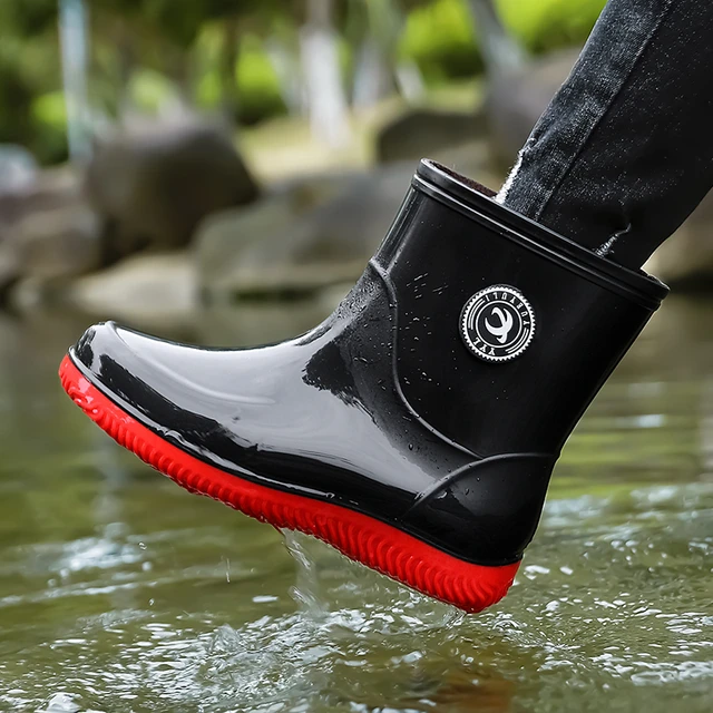 Rubber Rain Boot Fishing Shoes Casual Waterproof Comfortable Fashion  Non-slip Strong Wear-resistant Trend Large Size 48 - AliExpress