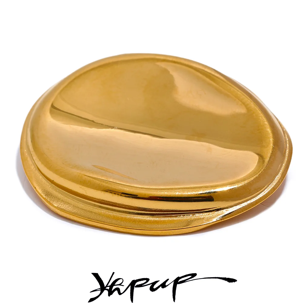 Yhpup Jewelry Round Minimalist Brooches for Unisex Waterproof