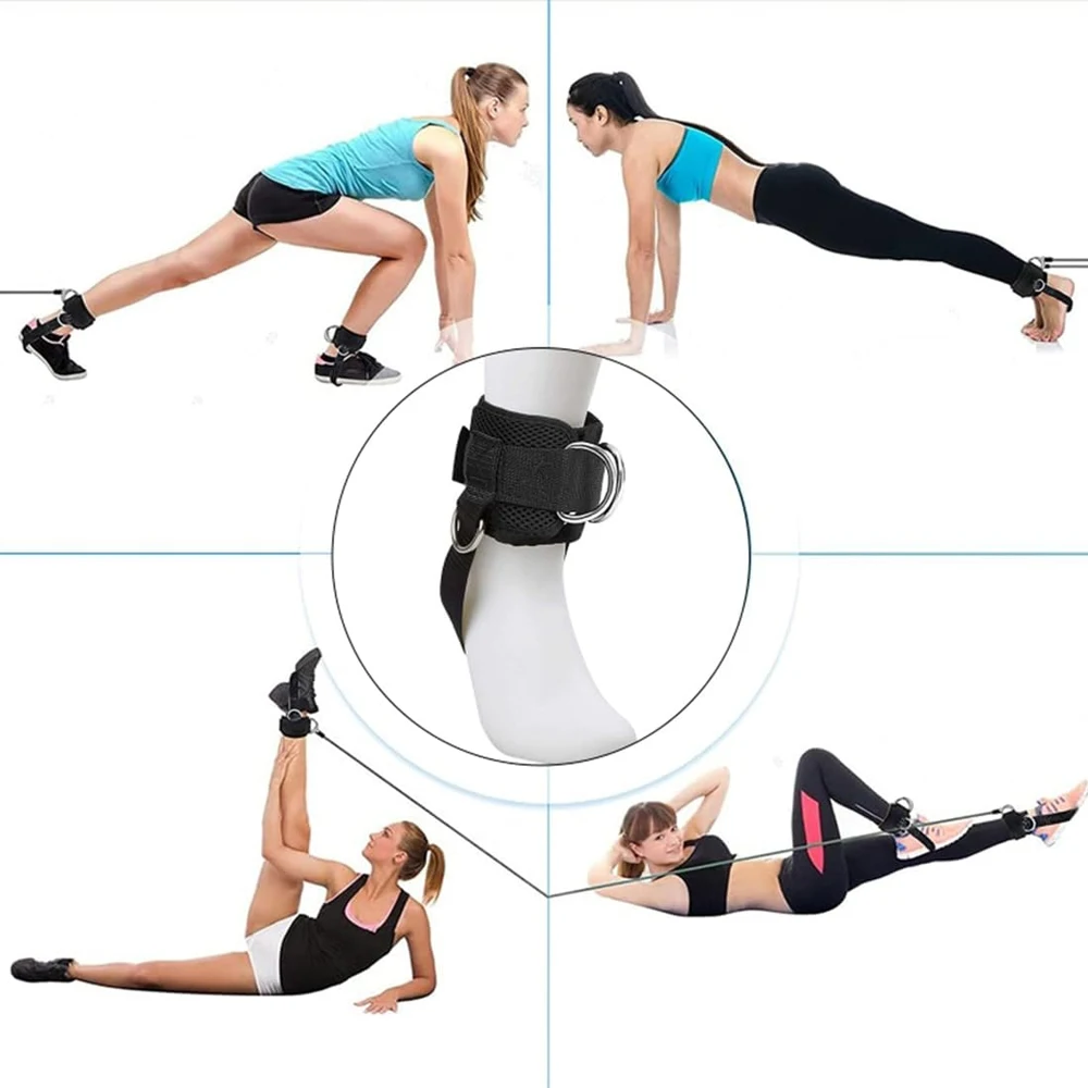 Ankle straps 1/2Pcs Ankle Straps for Cable Machine Kickback Gym Ankle Cuff Kickback Strap Workout Leg Extensions