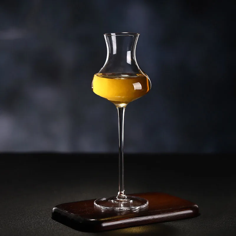 Crystal Tulip Shape Tasting Glass Creative Goblet Cocktail Glasses Whiskey Fragrant Cup For Party Bar Kitchen Wedding Drinkware