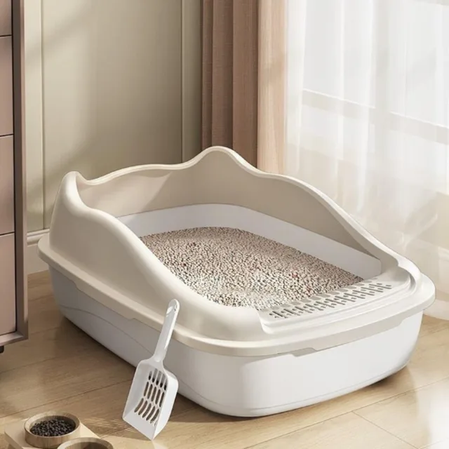 Anti-Splash Cat Litter Box & Bedpan - Pet Sandbox for Kitties/Kittens Convenient Cleaning Cat Toilet Essential Pet Supplies Anti-Splash Cat Litter Box & Bedpan - Pet Sandbox for Kitties/Kittens Convenient Cleaning Cat Toilet Essential Pet Supplies