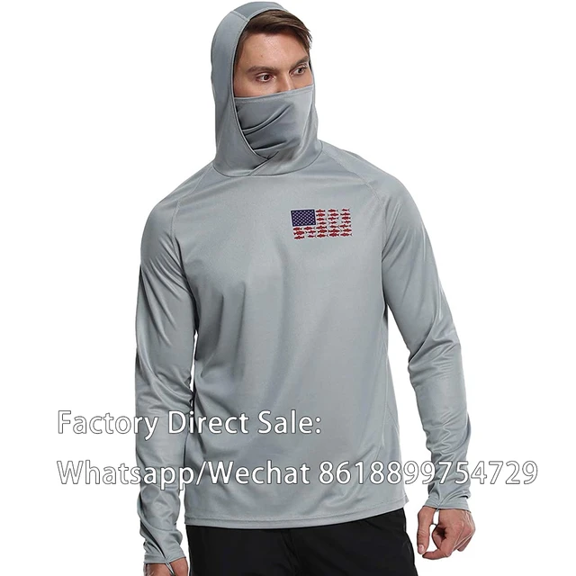 USA Hoodie Fishing Shirt America Long Sleeve Quick Dry Sweatshirt