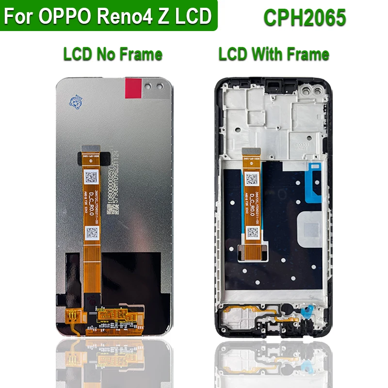 Oppo Reno4 Z 5G LCD, CPH2065 디스플레이 스크린, 터치 디지타이저 어셈블리 교체 부품, 6.57 인치 디스플레이