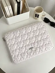Charming Quilted Laptop Sleeve - Shockproof Notebook and Tablet Pouch Bag - 13 - 14inch (Pink)