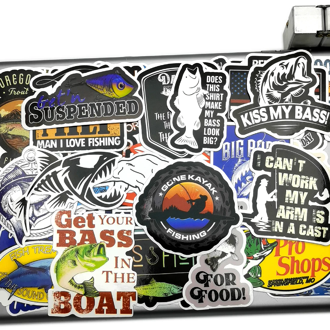 50 Pieces Fisherman Go Fishing Slogan Brand Outdoor Decal Phone Laptop  Helmet Skateboard Bike Motorcycle Car Waterproof Stickers - AliExpress