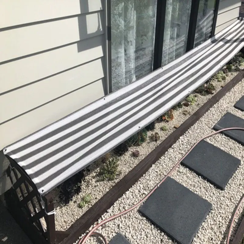Grau Weiß Streifen Sonnenschirm Net Terrasse Balkon Privatsphäre Zaun Bildschirm Garten Gehäuse Mesh Garagen Pergolen Anti-Uv Sun Shelter – Detail 15