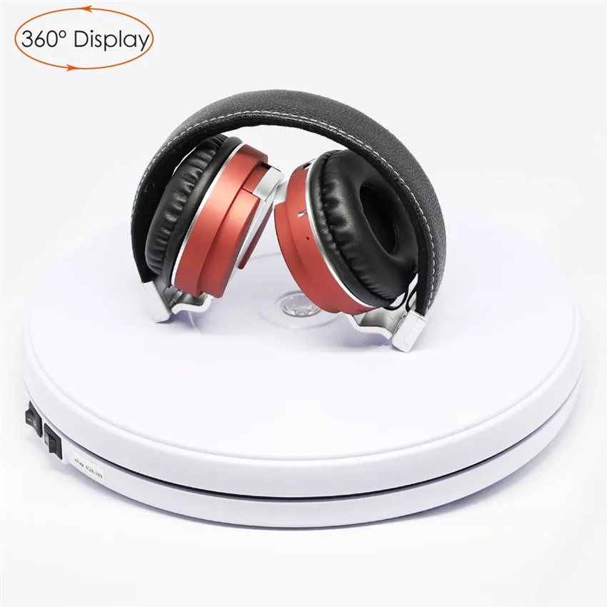 

25cm 360° Electric Rotating Plate 10" Jewelry Watch Display Stand Base Rotary Motorized Turntable w/ Led Light for Product Show