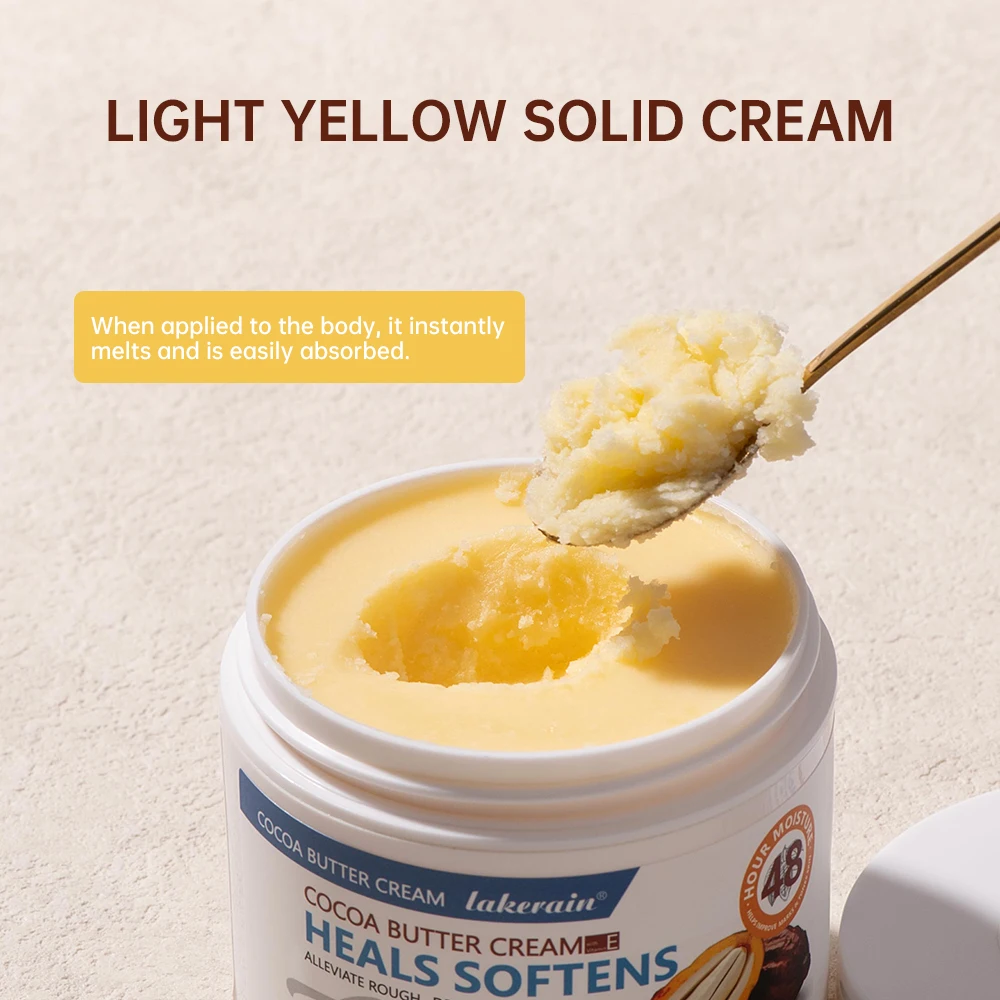 Lozione per il corpo in crema al burro di cacao Aiuta a calcare la pelle secca e ammorbidisce la vitamina E aiuta a migliorare la pelle Per l'uso del corpo e del viso 5