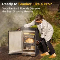 30-inch Electric Smoker, Outdoor Smoker with Convenient Side Wood Chip Loader, 725 Sq Inches of Cooking, Digital Control 2
