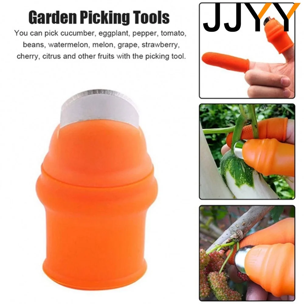 1Set/6PCS Silicone Thumb Knife Professional Harvesting Plant Knife Cut-resistant Finger Set Vegetable Garden Garden Orchard