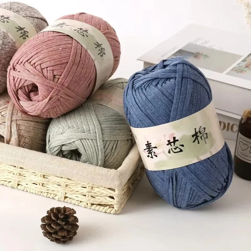 1Pc 200g Cloth Strip Line for Crocheting Hand Knitting Flat Yarn Crochet Bag hat mat slipper amigurumi knit thread 100m 2