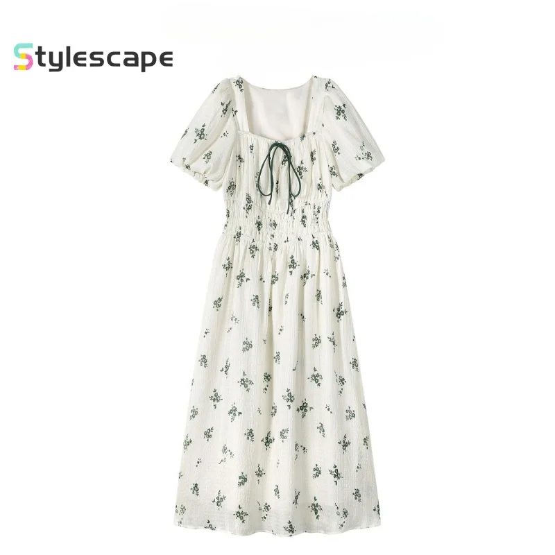 

Unique and Niche Floral Dress for 2024 New Summer Women with a Slim Waist and Fashionable Temperament, Featuring a Niche Design