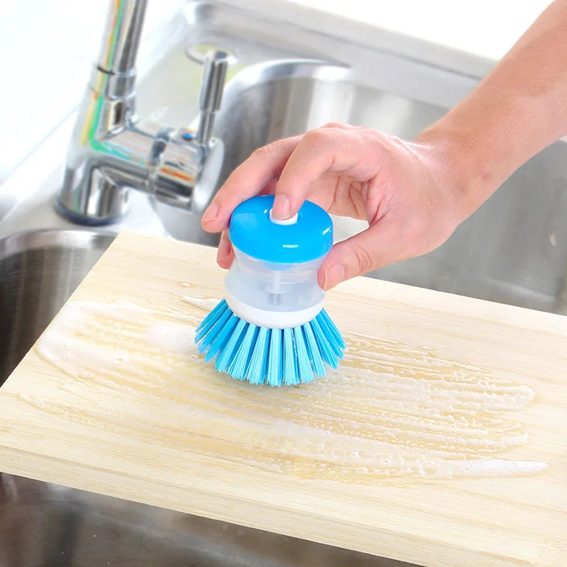 Kitchen Cleaning Tools Long Handle Dish Brush Liquid Soap Dispenser Cleaner  Dish Scrubber Brush Dishwashing Sponge Pot Wash Wipe