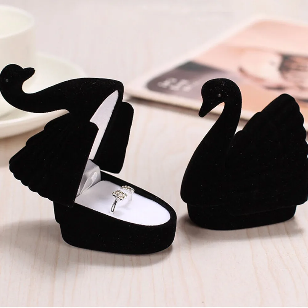 

Lovely Jewelry Storage Jewelry Packaging White Swan Necklace Box Ear Nail Box Ring Box Storage