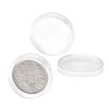 Capsules rondes en plastique Transparent pour pièces de monnaie, boîtier en acrylique de 25mm pour NTAG215 RFID