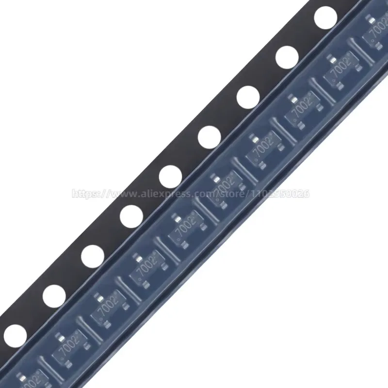 50PCS MMBD7000 M5C 2N7002 2N7002K LT1G 7002 702 72K 12W SOT23 100V 200mA 60V 340mA 115mA SMD N-channel MOSFET Transistor