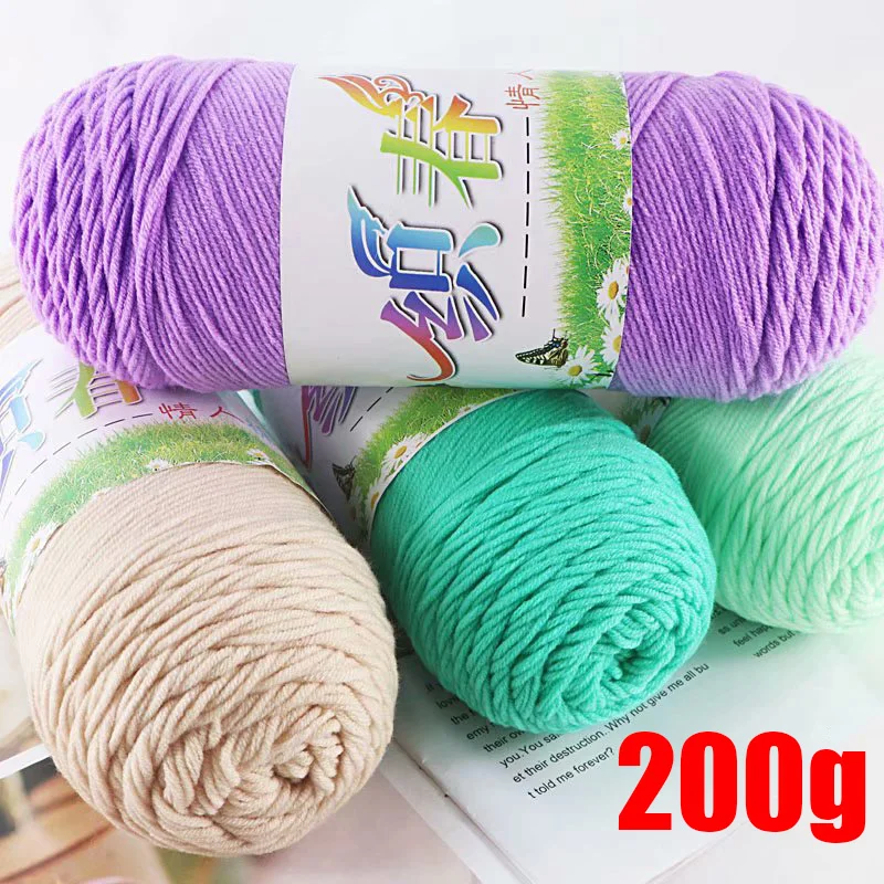 200g Tricot Yarn Crochet Wool Blends Crochet Yarn Threads Lana De Lana Y  Mezclas Estambres Para Tejer A Mano