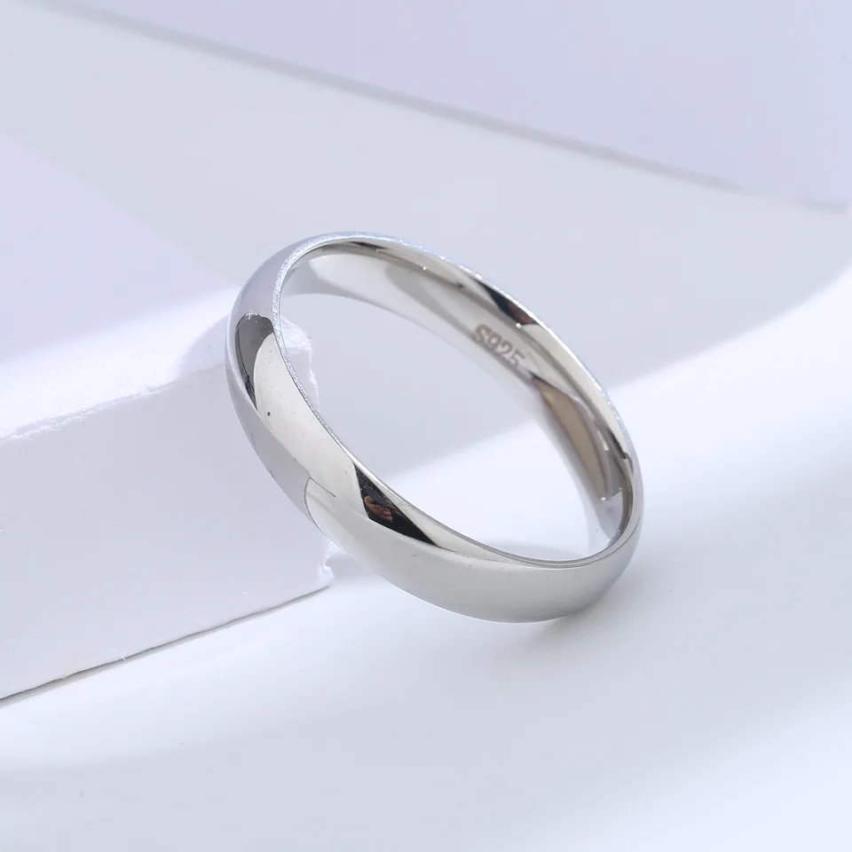 Silver ring for women men wedding
