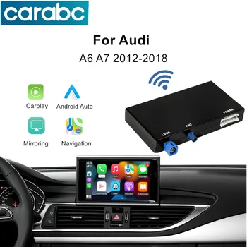 CARABC Wireless CarPlay Android Auto Interfaccia Bluetooth Audio Fotocamera posteriore CarPlay per Audi A6 A7 2012-2018
