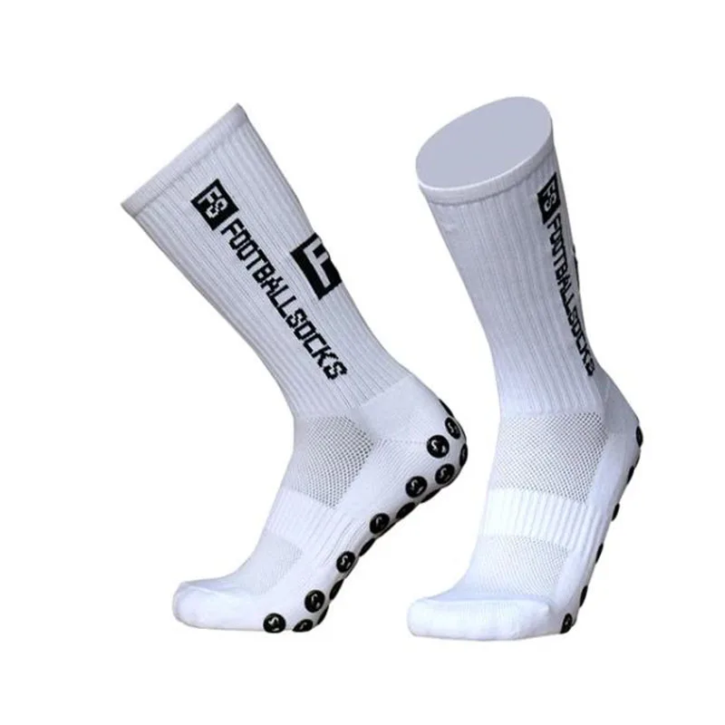 New Style FS Football Socks Round Silicone Suction Cup Grip Anti Slip Soccer Socks Sports Men Women Baseball Rugby Socks