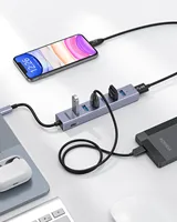 Forida 7 Port USB Hub 3.0 and 1 Port 5V/4A Charging Port 5Gbps High Speed Splitter Type C Hub Power Adapter Expander Hub 2