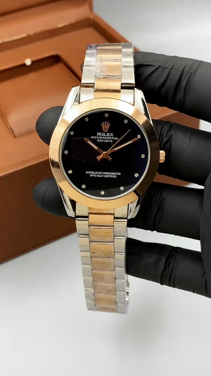 Two-Tone Men’s Luxury Analog Watch | Premium Stainless-Steel Wristwatch ...