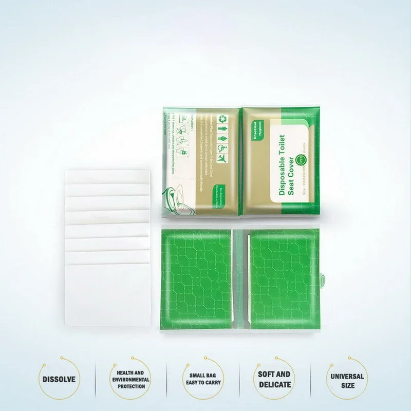 Disposable Toilet Mat Portable Waterproof Soluble Water Toilet Seat Cover for Travel Camping Hotel Toilet Seat Accesorios Baño