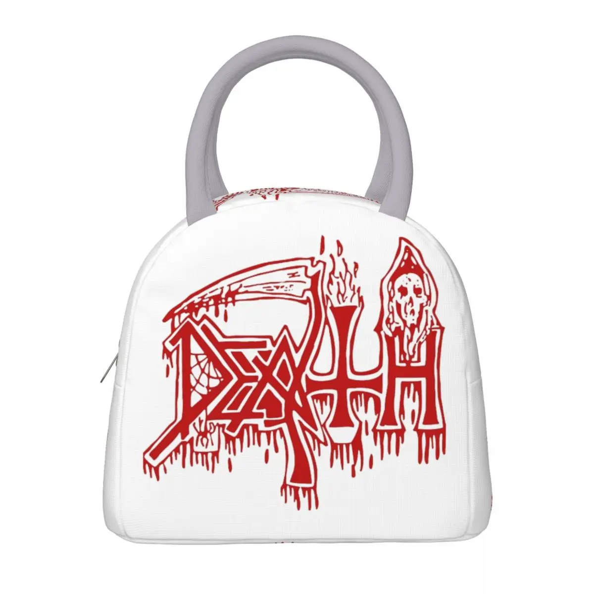 Death Band Rock Band Metal Music Thermal Insulated Lunch Bag for Office Reusable Food Container Bags Thermal Cooler Lunch Boxes