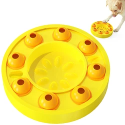 Engaging Puzzle Toy and Slow Feeder for Dogs - Fun Interactive Food Dispenser for All Breeds (Yellow)
