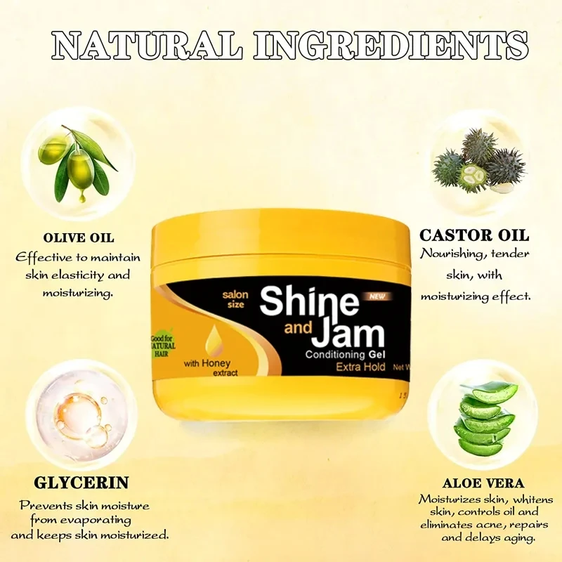 Shine And Jam Conditioning Gel Extra Hold Edge Control For Braiders Styling  Gel Great for Braiding,Twisting,Smooth Edges 8OZ - AliExpress