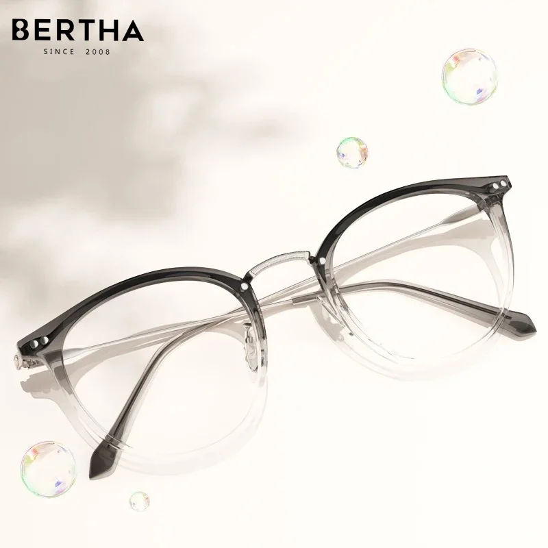 

Очки BERTHA «кошачий глаз» для женщин, градиентные аксессуары для близорукости с маленькой оправой, простые, белые, с защитой от синего света