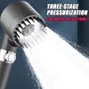 New High Pressure Shower Head 3 Modes Adjustable Spray with Massage Brush Filter Rain Shower Faucet Bathroom Accessories 3