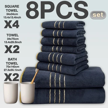 8-Piece Luxury Cotton Towel Set 6