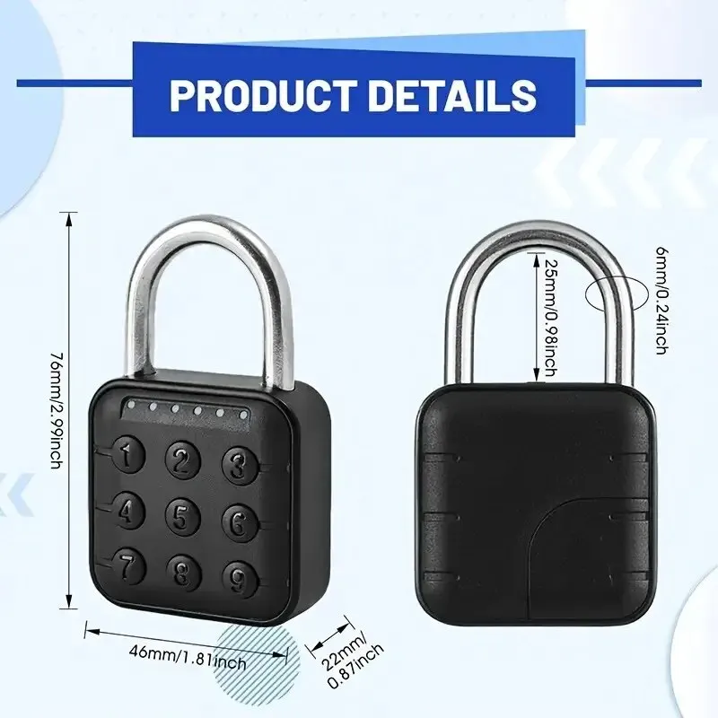 Tuya Lock Smart Biometric Fingerprint Lock Tuya Door Electronic Keyless Quick Unlock Digit Code Padlock IP67 Waterproof fingerprint padlock