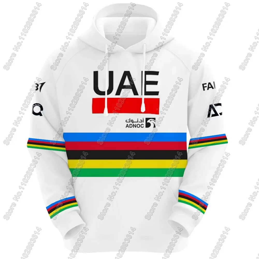 UAE Team Men Hoodie Black Sweatshirt Tadej Pogačar Clothing Hoody Streetwear Casual Pullover Jackets Unisex Coats