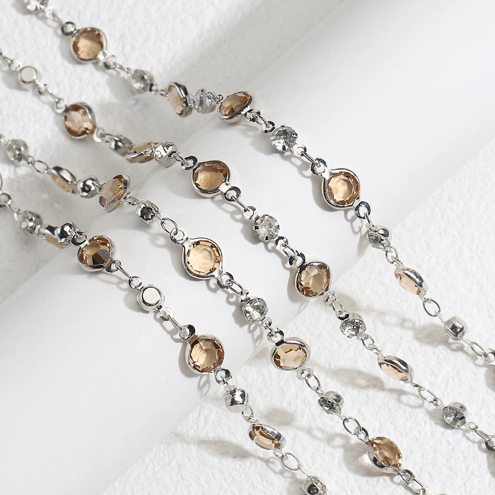 Donna Metallo Argento Catena Perline Cintura Bianco Crema Imitazione Perle Donna Metallo Argento Catena Perline Cintura Bianco Crema Imitazione Perle