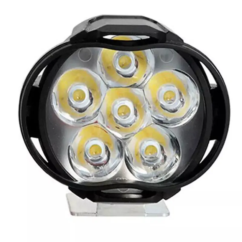 6LED 12V Motorcycle Headlights White Super Bright Working Front Light 1500LM LED Scooters Spotlight Motorbike Fog Lamp led spotlight