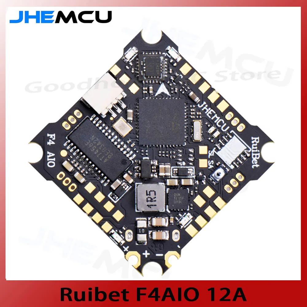 Jhemcu Ruibet F4Aio F411 Controller Di Volo Blhelis 12A 4 In1 Esc 1-2S 25,5X25,5Mm Per Rc Fpv Freestyle Tinywhoop Cinehoop Drone