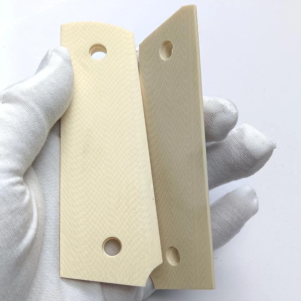 1Pair 1911 Grips Lmitation Ivory Handle Patch Custom Non-slip Scales Patches For CNC 1911 Handle Grips