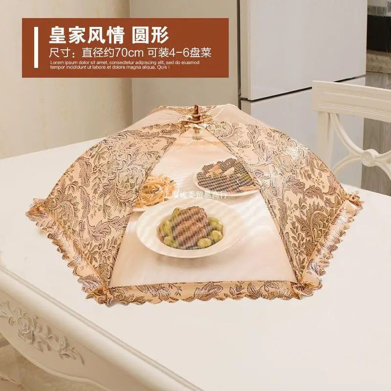 

Foldable Food Mesh Cover Fly Anti Mosquito Pop-Up Food Cover Umbrella Meal Vegetable Fruit Breathable Cover Kitchen Accessories