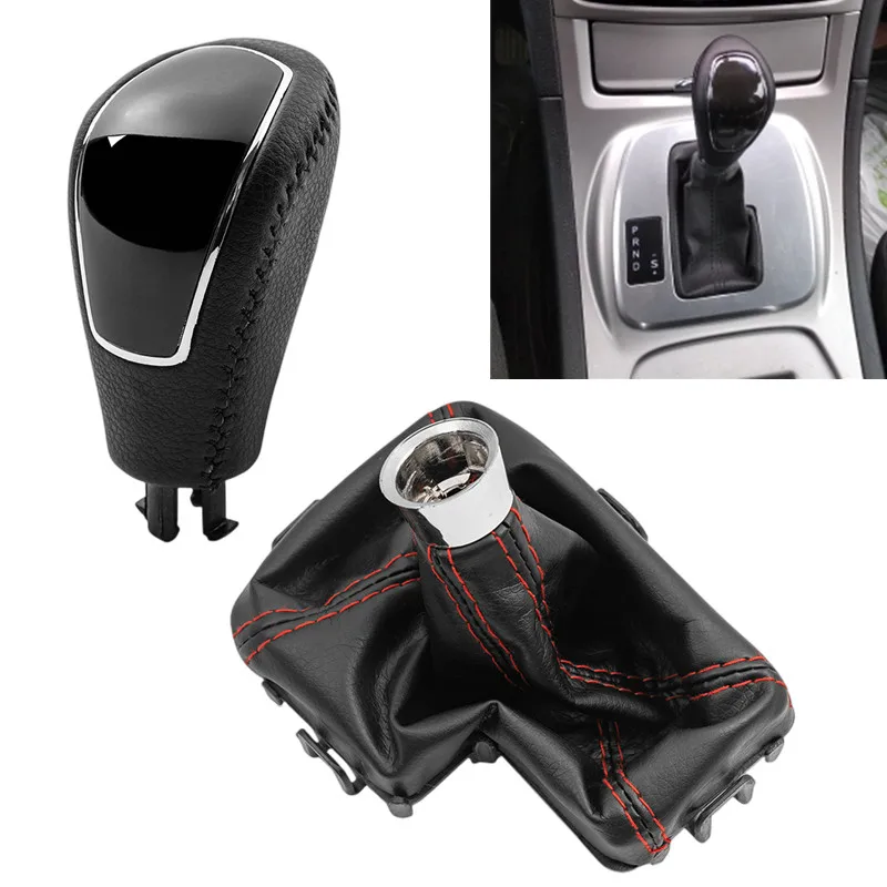 Per Ford Mondeo Mk4 S-Max Kuga Galaxy Mk1 Blk Automatico In Pelle Pomello Del Cambio Leva Del Cambio Penna Guaina Boot Cover