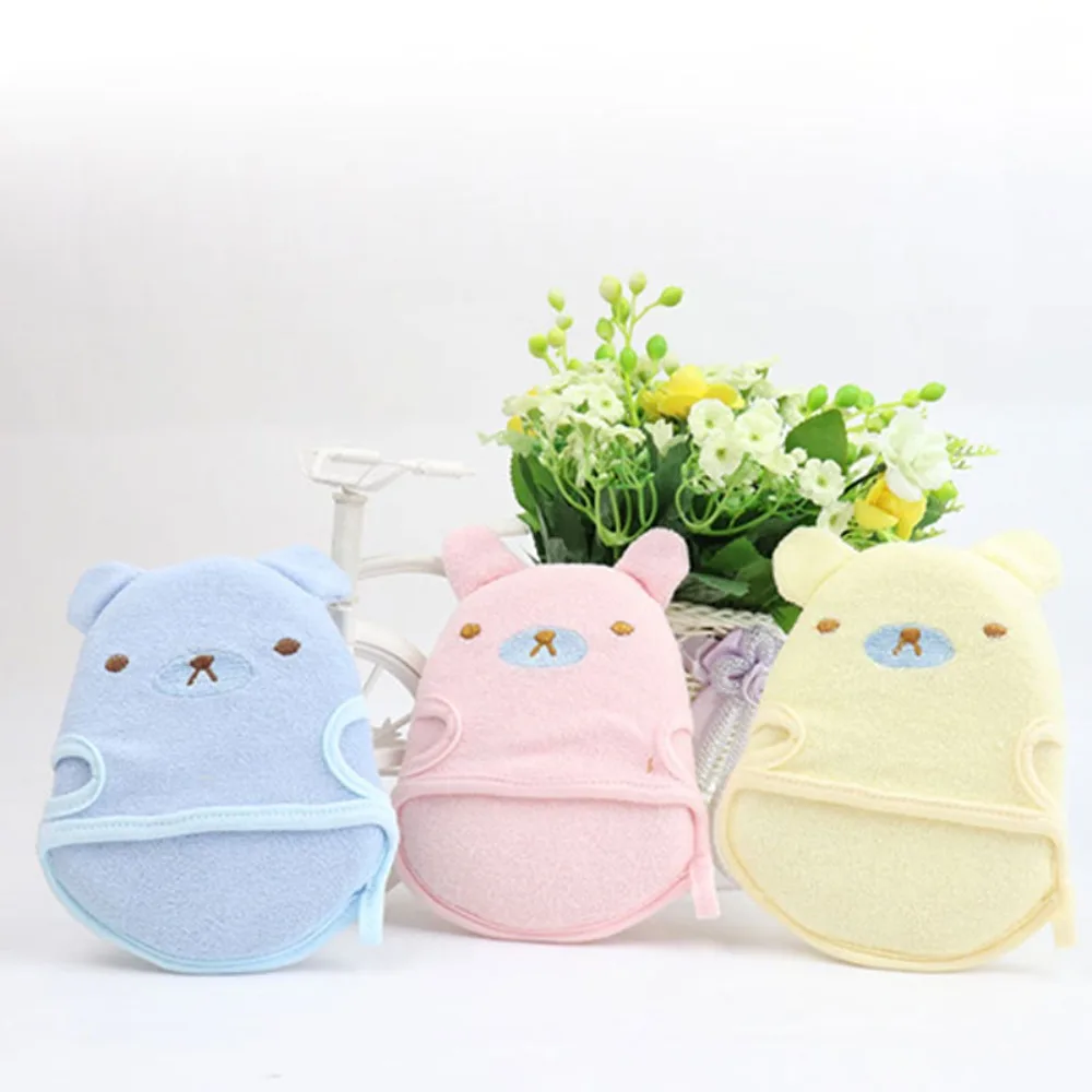 

Cute Cartoon Bear Bathing Brush for New Born Babies Wipe Sponge Bath Towels Bathroom Kids Shower Supplies Children's Accessories