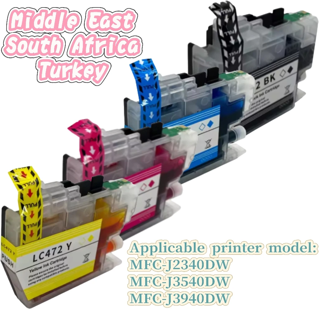 Africa LC472XL LC472 Compatible Ink Cartridge With Chip For Brother MFC ...