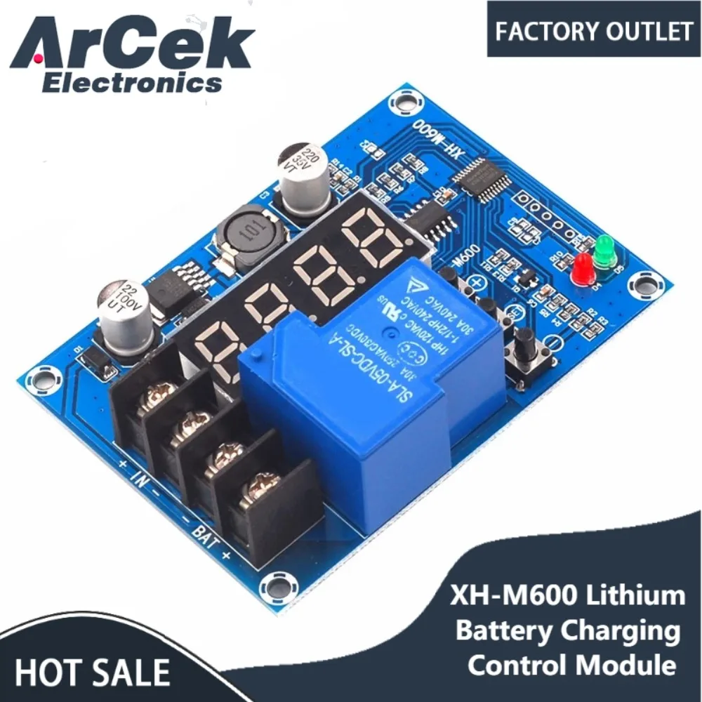 

XH-M600 Battery Lithium Battery Charging Control Module Battery Charging Protection Switch 30A Universal 6-60V