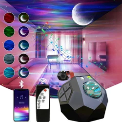 Projecteur LED de galaxie, jouet, Bluetooth, Audio, Laser, aurore, atmosphère, veilleuse, chambre d'enfant, ciel étoilé 